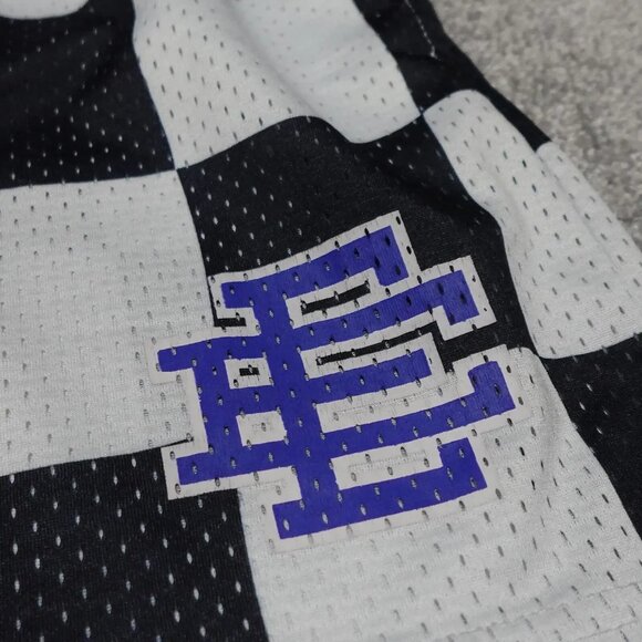 Eric Emanuel Black and White Checkered Men Shorts - Picture 4 of 13